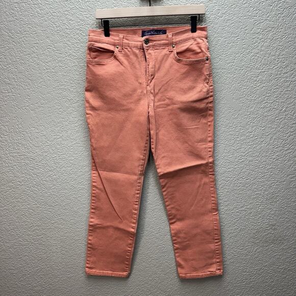 Gloria Vanderbilt Amanda Women's Straight Stretch Jeans Size Petites 6 Salmon - Picture 1 of 13